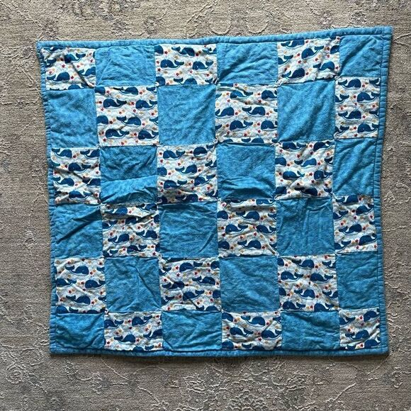 Handmade Baby Quilt - Whale - Picture 2 of 6